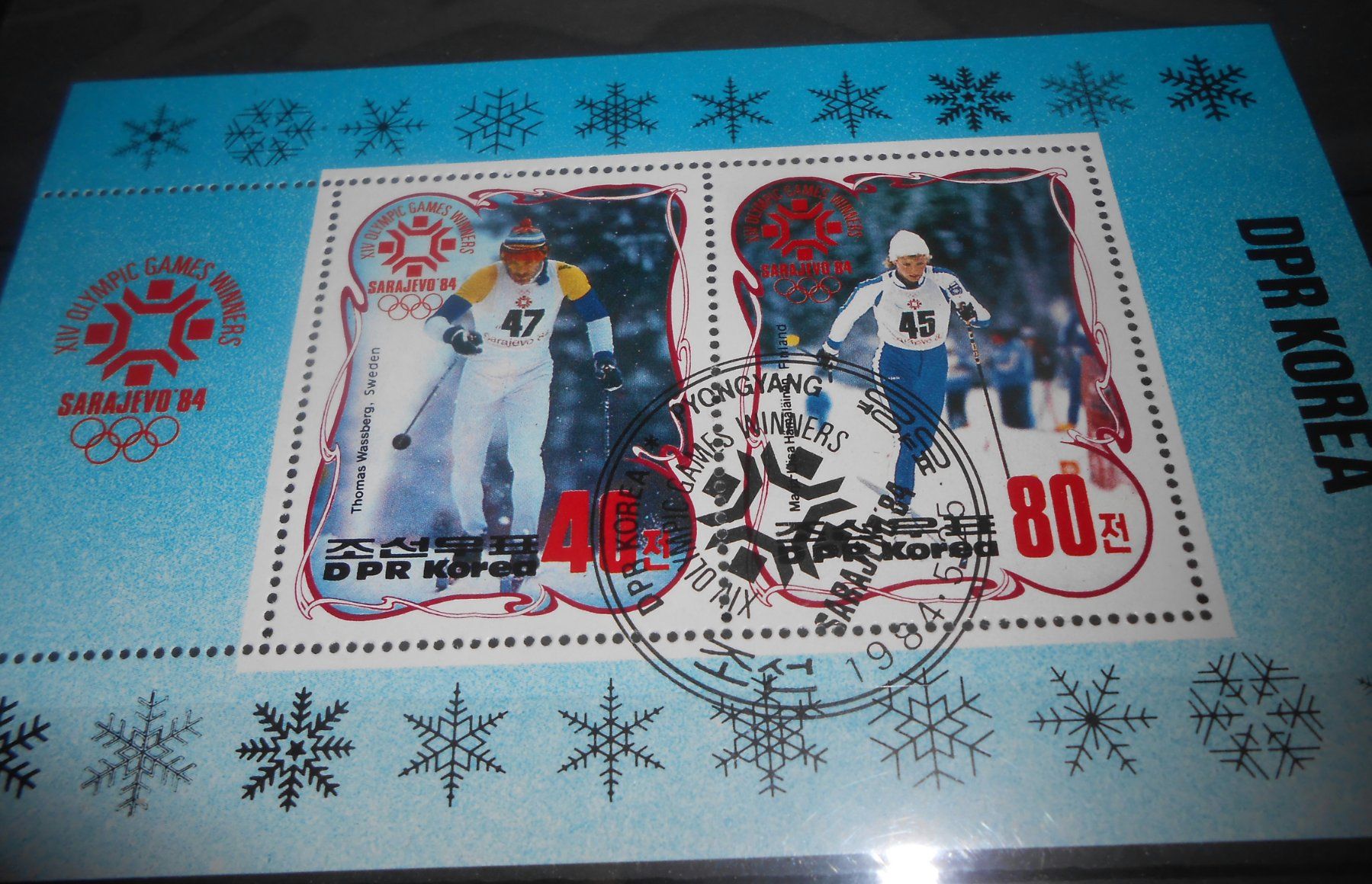 Tous les timbres: Briefmarken Sarajevo 84 DPR Korea 2 Stk. – D'occasion à Basel par Javer