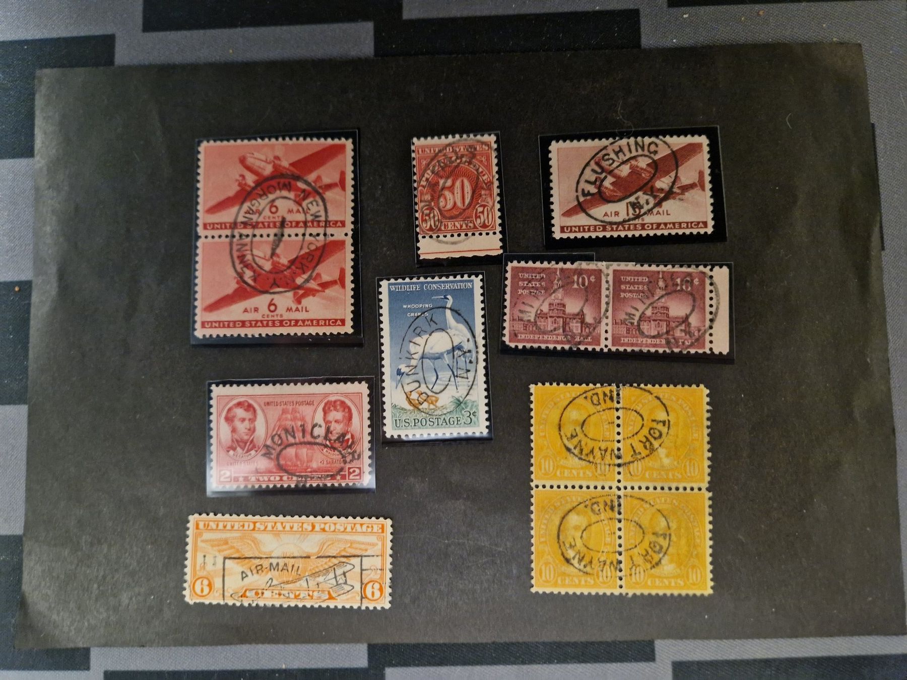Tutti i francobolli: USA Briefmarken Sammlung mit Flugpost – Usato da Münchwilen TG venduto da Nonno39