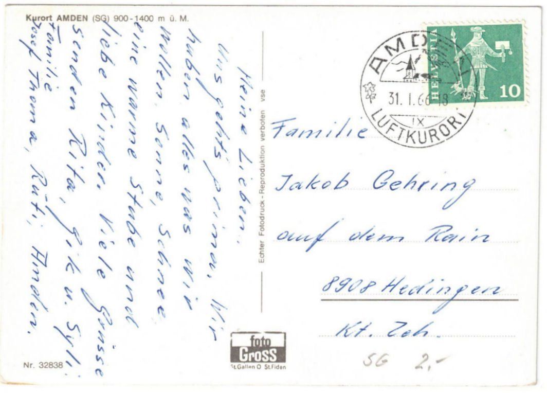 Cartoline postali: Amden - 5 Bild AK – Usato da Binningen venduto da Mountainrider 1
