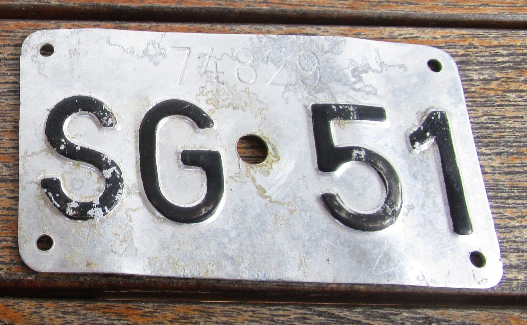 Insegne: Fahrradschild SG 1951 – Usato da Rapperswil SG venduto da Ralphy 1