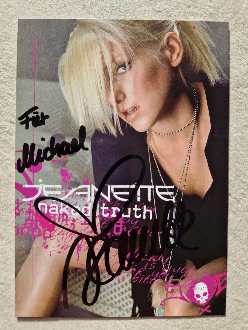 Autogramme: Jeanette Biedermann - Originalautogramm auf Karte – Gebraucht aus Rüegsauschachen von gemibe
