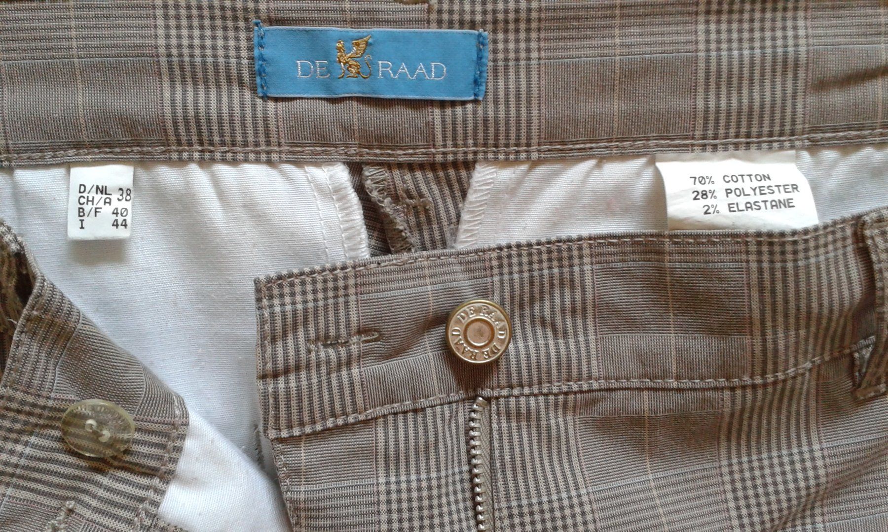 Pantaloni: Hose De Raad, kariert, leicht elastisch, Gr. 38 – Usato da Adliswil venduto da JanineT. 1