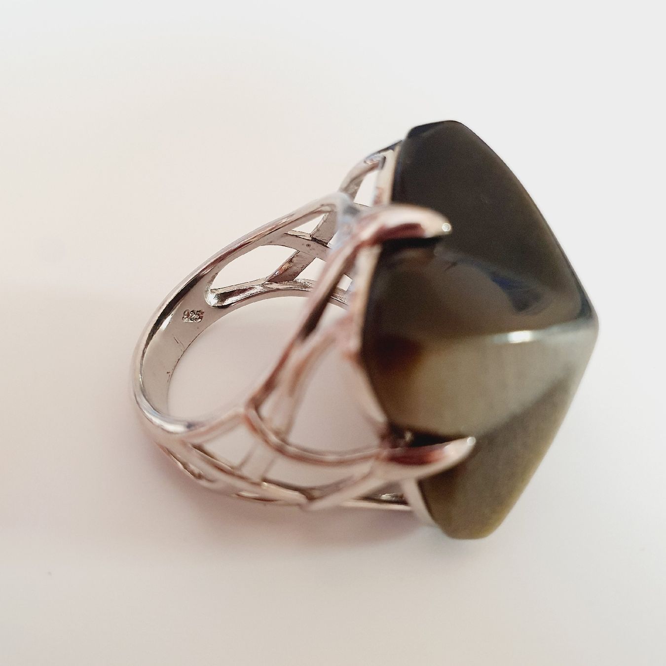 Anelli: Modischer Obsidian-Ring, Silber 925, Grösse 17.8 mm – Usato da Kreuzlingen venduto da Wunderkiste123 6