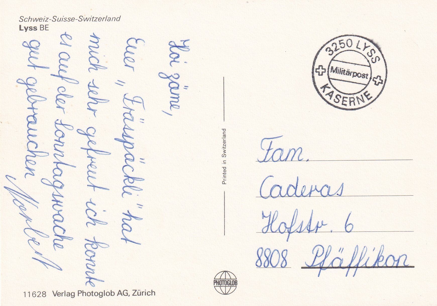 Cartoline postali: Lyss (Flugaufnahme) /ay – Usato da Hombrechtikon venduto da Rudolf07 1