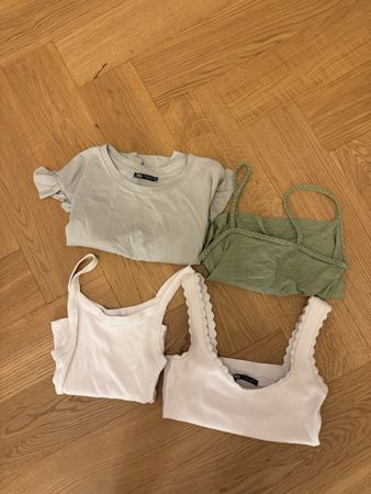 Sommer-Set: 4 Tops/T-Shirts, Zara, Weekday, Gr. XS/S