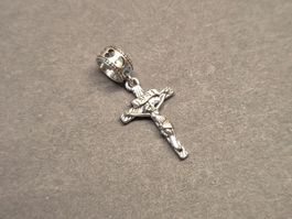 Silber Charm Jesus Kreuz +Garantie