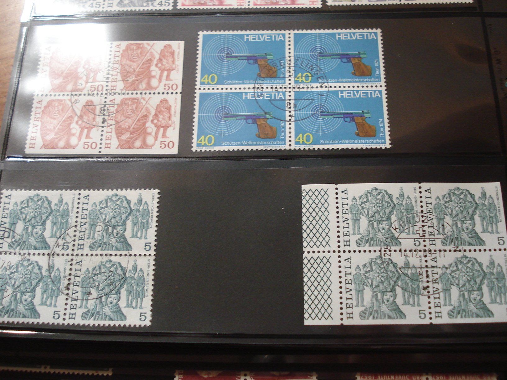 Alle Briefmarken: Lot 4erblocks Schweiz o – Gebraucht aus Niederwil AG von morostahu 9