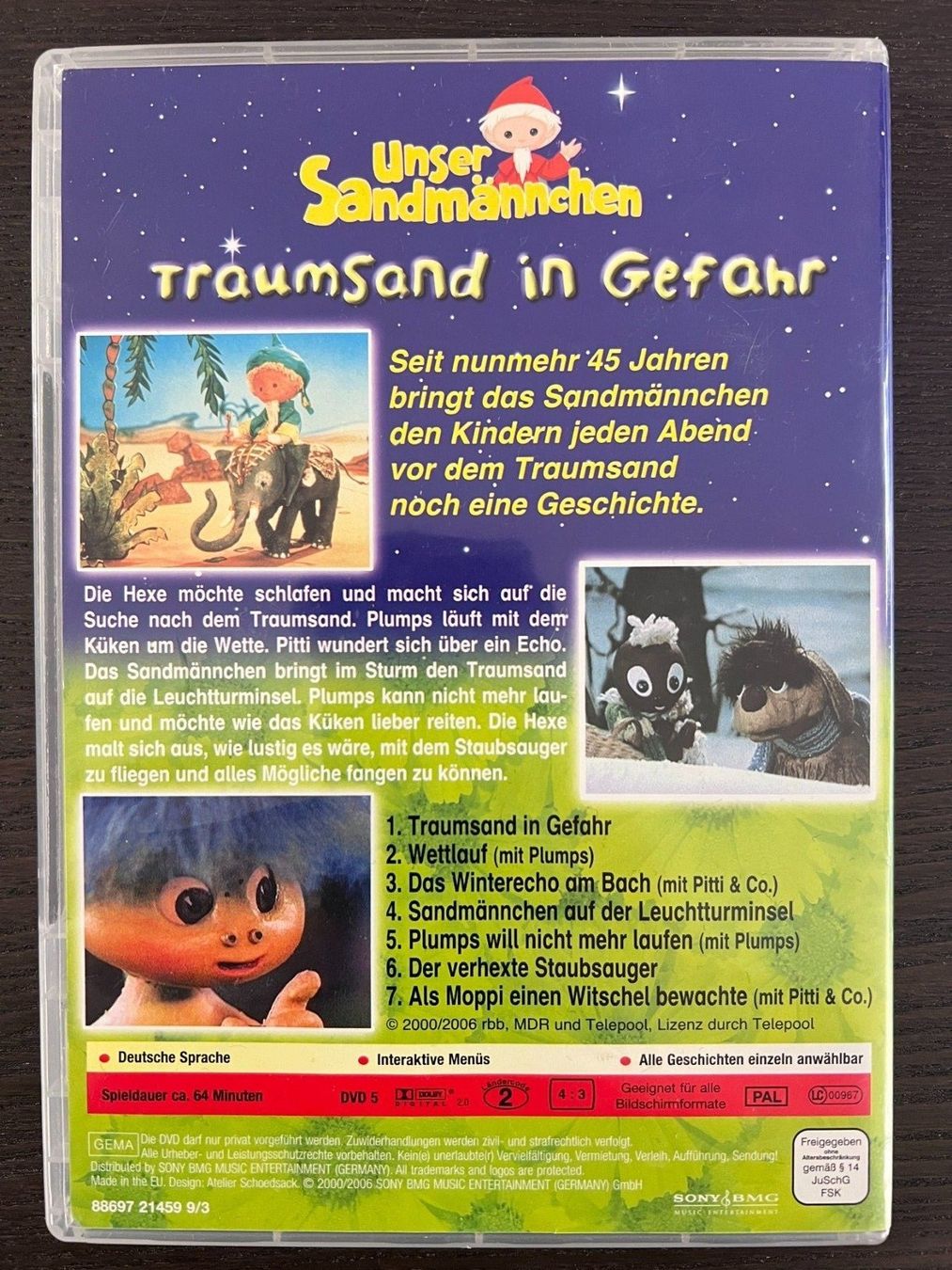 Tutti i DVDs: Unser Sandmännchen - Traumsand in Gefahr – Usato da Zürich venduto da FilmFreunde 1
