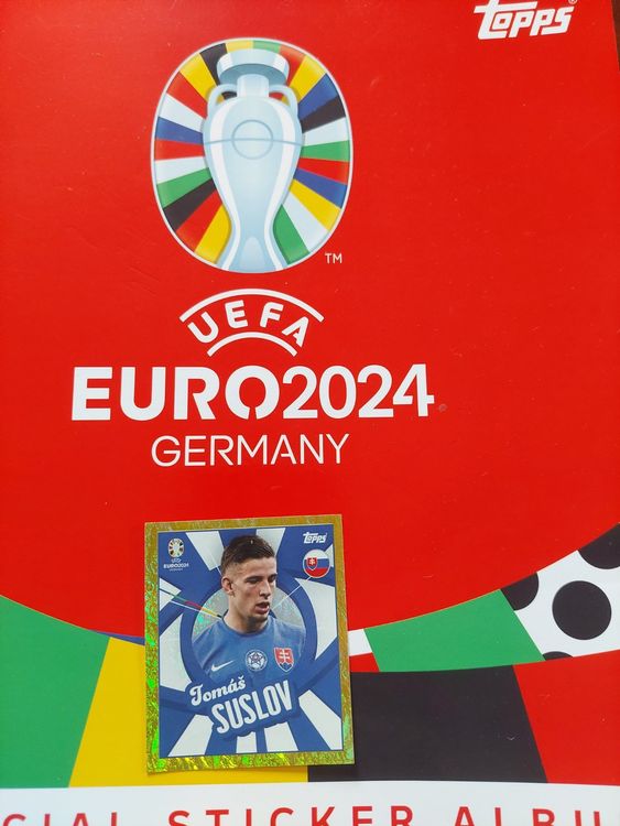 Sticker Topps EURO 2024 - Tomas Suslov (Slovaquie) - Green Parallel - Édition Limitée