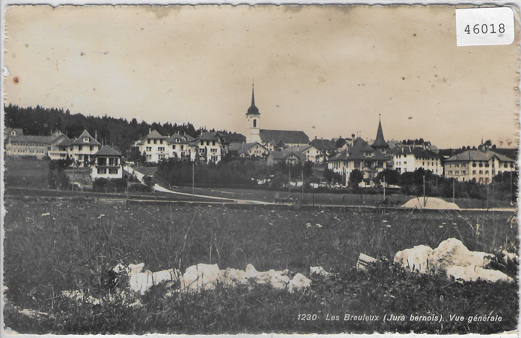 Cartoline postali: Les Breuleux - Vue generale – Usato da Ettingen venduto da Kartenplanet