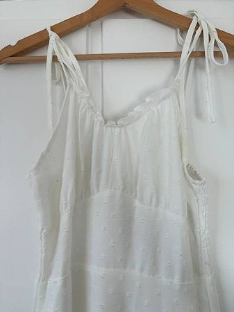 Weisses langes Kleid in Grösse 34