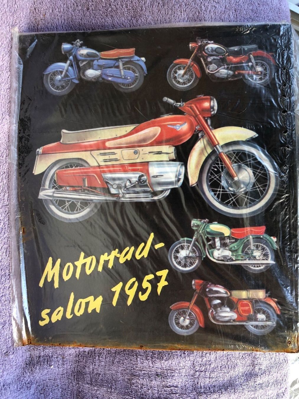 Schilder: Motorrad salon 1957 Oldtimer classic – Gebraucht aus Reinach AG von rares75