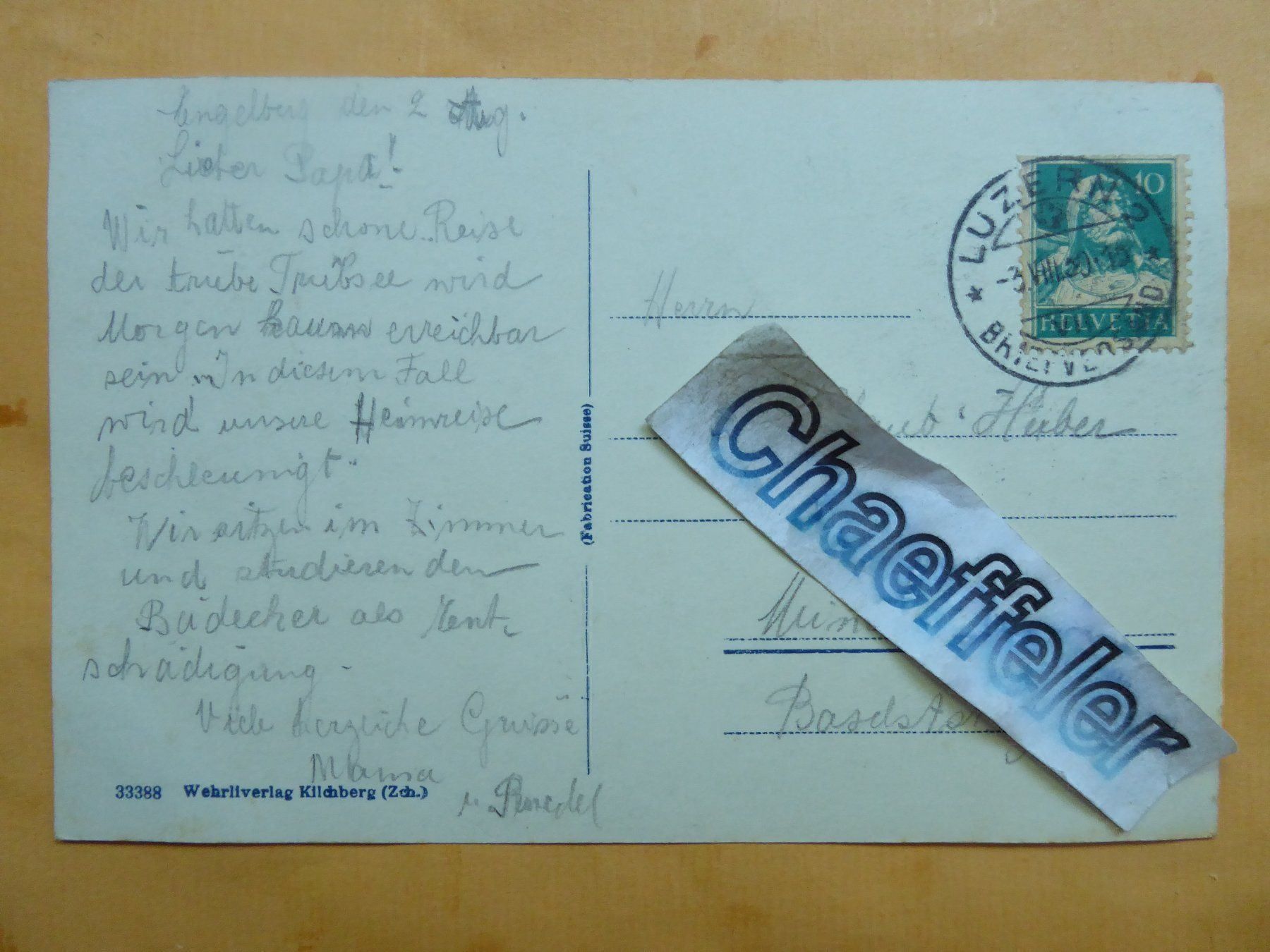 Cartes postales: Engelberg. In der Schwand – D'occasion à Zürich par Chaeffeler 1