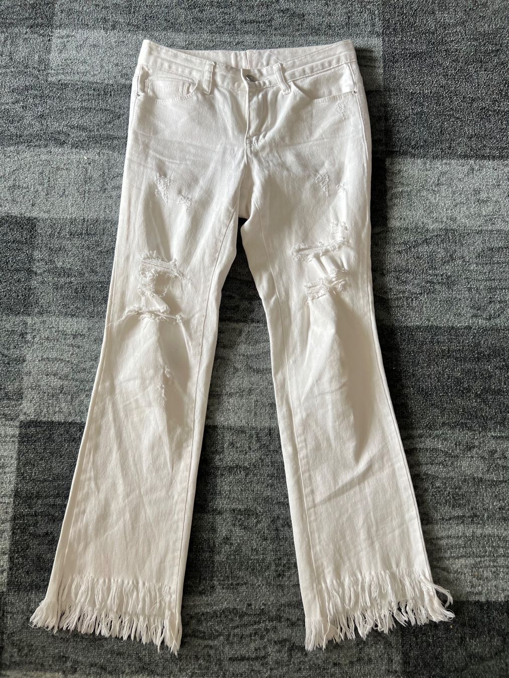 Pantaloni: Jean Hose Mädchen Gr 158/ 164 Weiss – Usato da Frenkendorf venduto da Style365 1