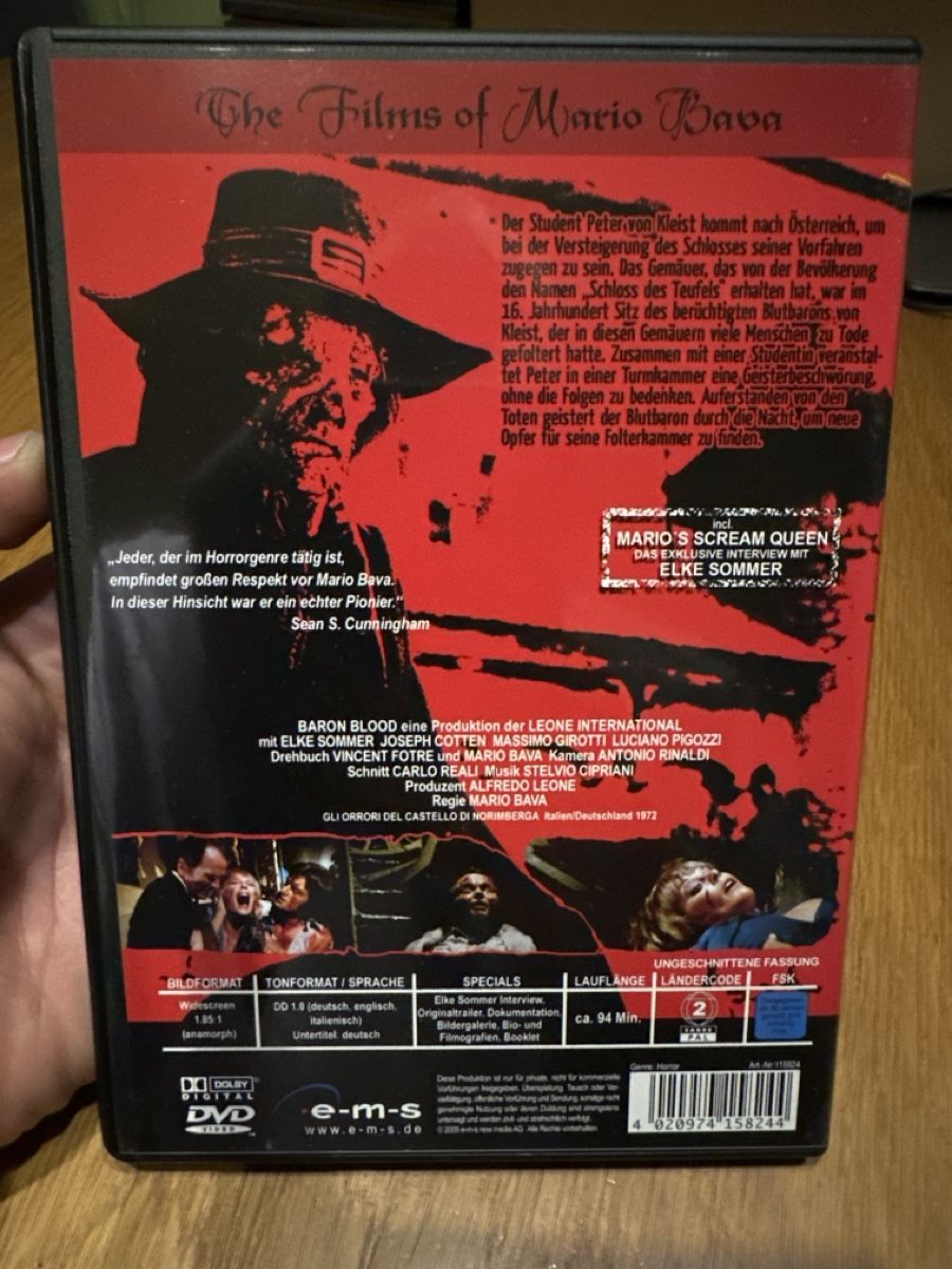 Tutti i DVDs: Baron Blood Mario baba DVD – Nuovo (secondo la descrizione) da Benken ZH venduto da Audi-erich 1