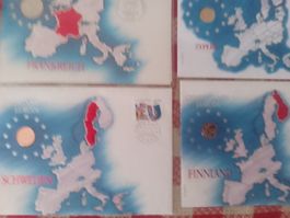 Münzbriefe Lot zum verkaufen (Gemeinsames Europa ) 16 Stück