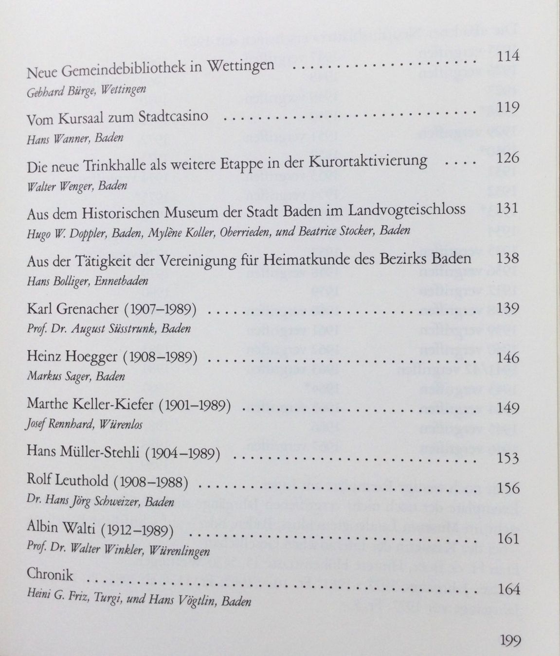Bücher: Baden AG: Neujahrsblätter 1990 – Gebraucht aus Oftringen von Waltereg 2
