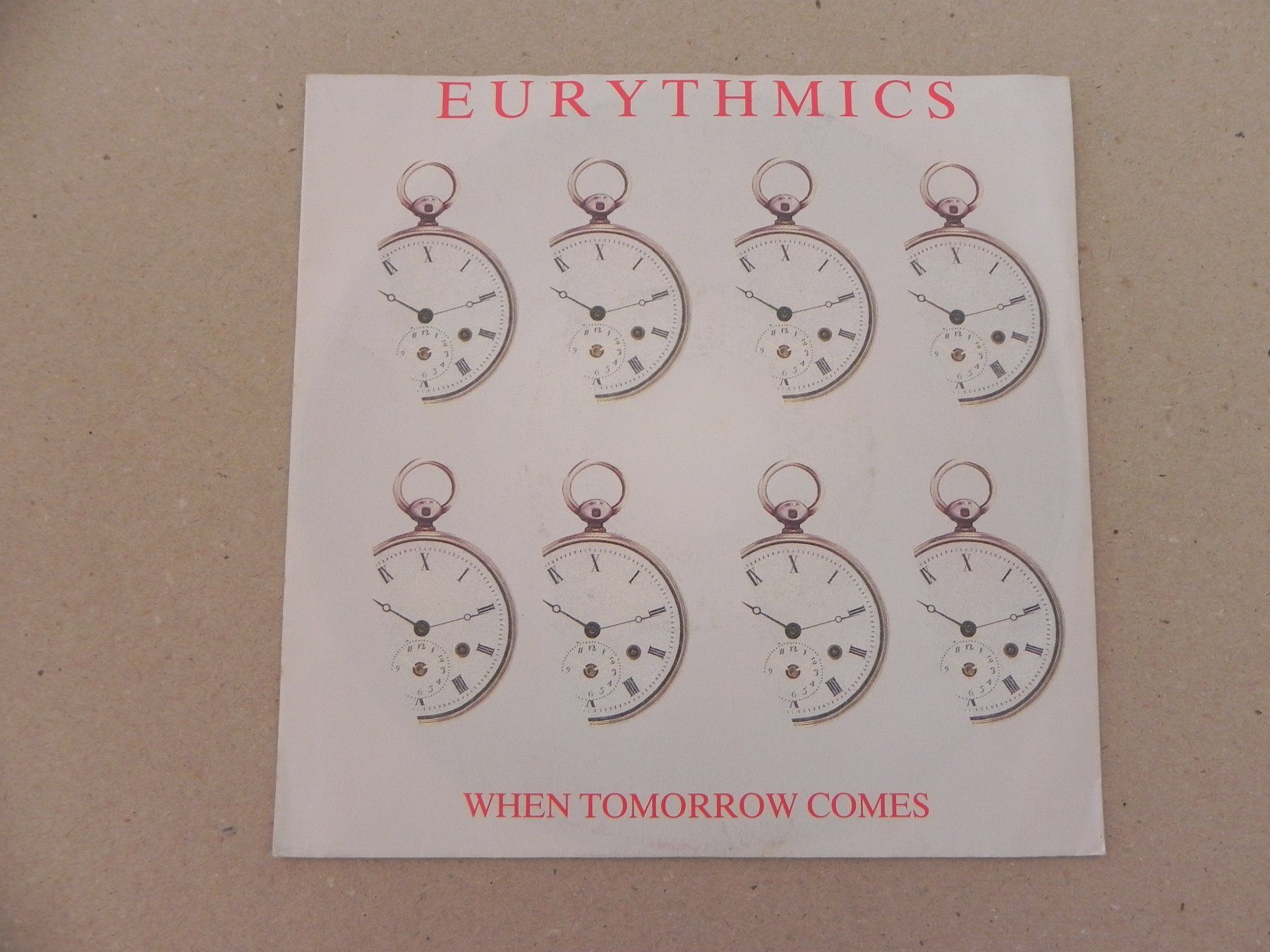 Dischi in vinile: Single brit. Pop Duo Eurythmics 1986 When Tomorrow comes – Usato da Siebnen venduto da krimsie