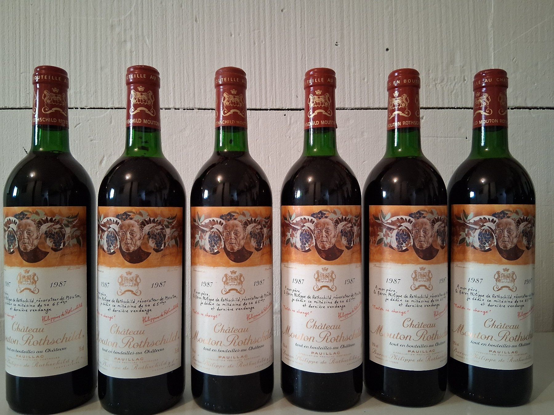 Mouton Rothschild Vino: 12 Flaschen Mouton Rothschild 1987!!!!! – Nuovo e nell'imballaggio originale da Krauchthal venduto da Tokaji67 3