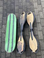 Waveboard und Skateboard