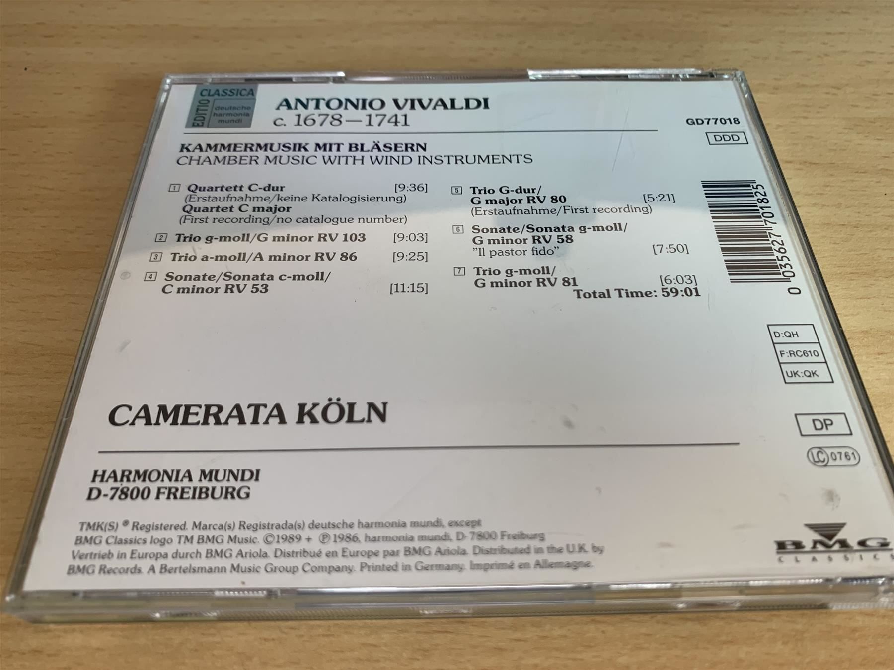 CD: Vivaldi - Kammermusik Mit Bläsern – Usato da Rikon im Tösstal venduto da Alpenmutz 1
