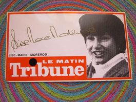LISE-MARIE MOREROD STICKER MIT DRUCK-AUTOGRAMM SELTEN ANTIK