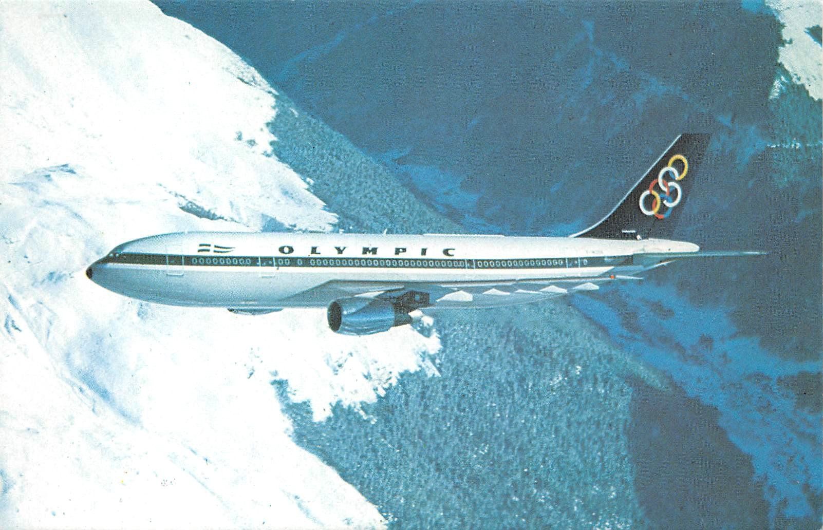 Cartoline postali: Olympic, Airbus A300 – Usato da Ottikon b.Kemptth. venduto da Neptun1974