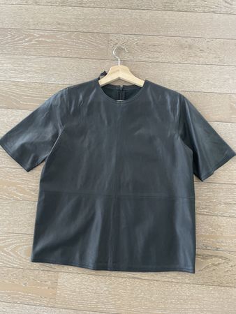 Diesel Black Gold Leather Top Size 38