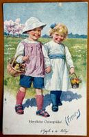 Fröhliche  Ostern - Joyeuse Pâques  - Kinder 1920