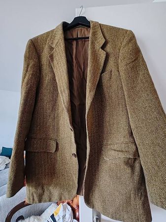 vintage Fischgrat-Tweedblazer