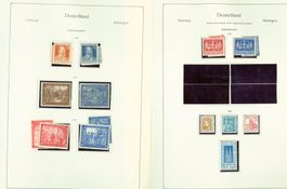 DE Einheitsausgaben/Gedenkmarken auf 4 Seiten (AX383)