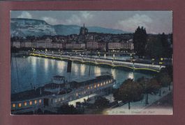 GENEVE la nuit - Bateau CGN