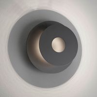 LED Wandleuchte, Schwarz, 18 cm Ø, IP20