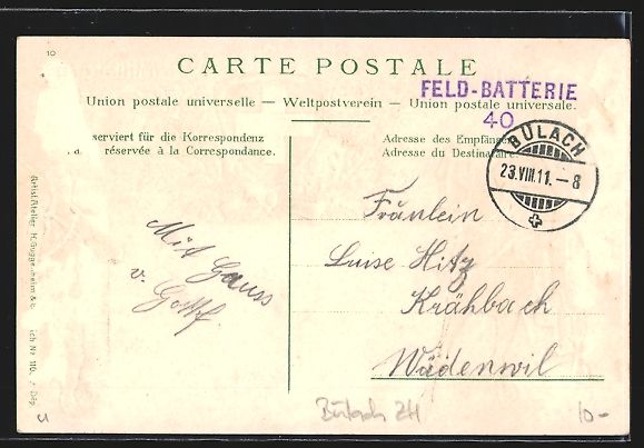 Cartes postales: Präge-AK Bülach, Totalansicht vom Ort, – D'occasion à Berlin par bartko-reher 1