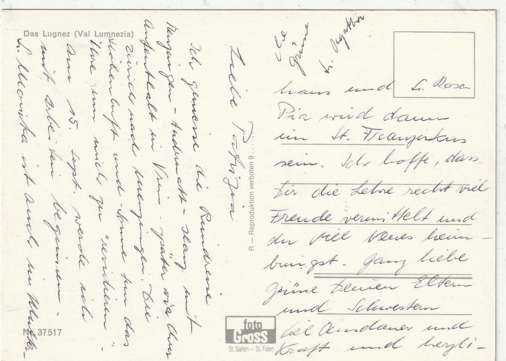 Cartoline postali: Panorama Val Lumnezia – Usato da Lumbrein venduto da made02 1