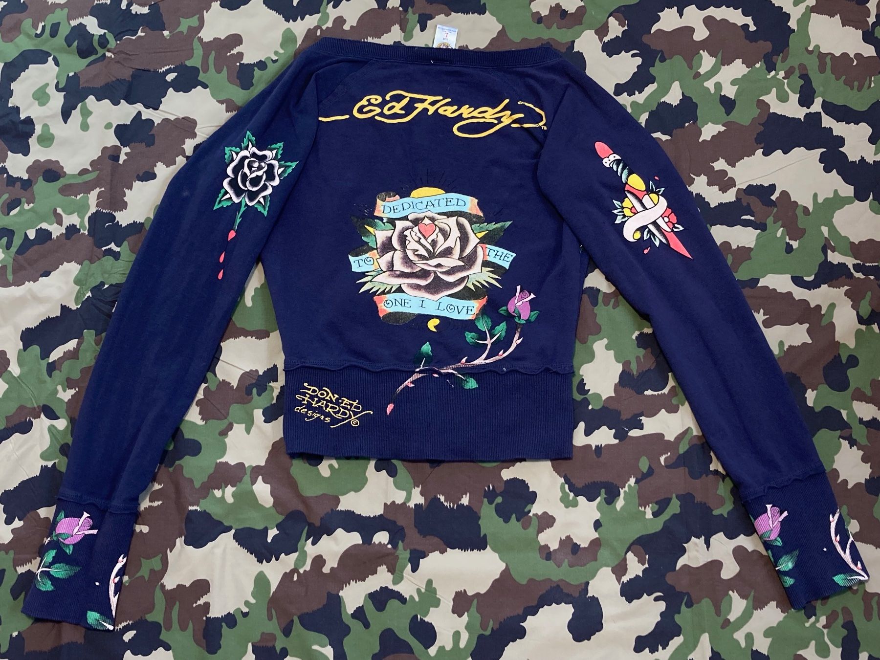 Ed Hardy Maglioni & Felpe: Vintage Y2K Ed Hardy pullover Sz L – Usato da Zürich venduto da le_souk