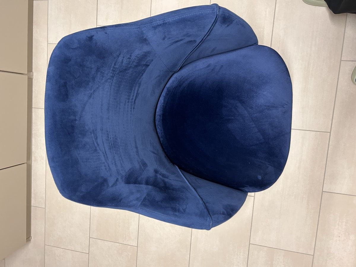 Sedie: 4er Set blaue Esstischstühle mit Armlehne – Usato da Wettingen venduto da avehr 3