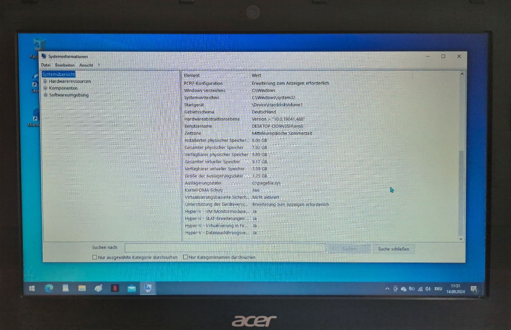 Acer Notebooks: Acer Aspire ES1-131 Notebook, Windows 10 – Gebraucht aus Cham von  5