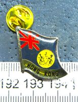 HONG KONG BRITISH FLAG PIN GLASDIERT VINTAGE