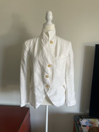 Ricorrrobe Damen Blazer Wollweiss 100% Leinen Gr. M