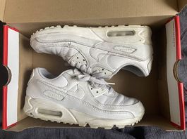 Baskets Nike air Max 90 cuir blanc 39
