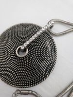 Schicke Statement Kette, Strass, Silberfarben