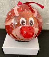 Lustige Kugel mit LED / Rudolf red nose/Neu/OVP