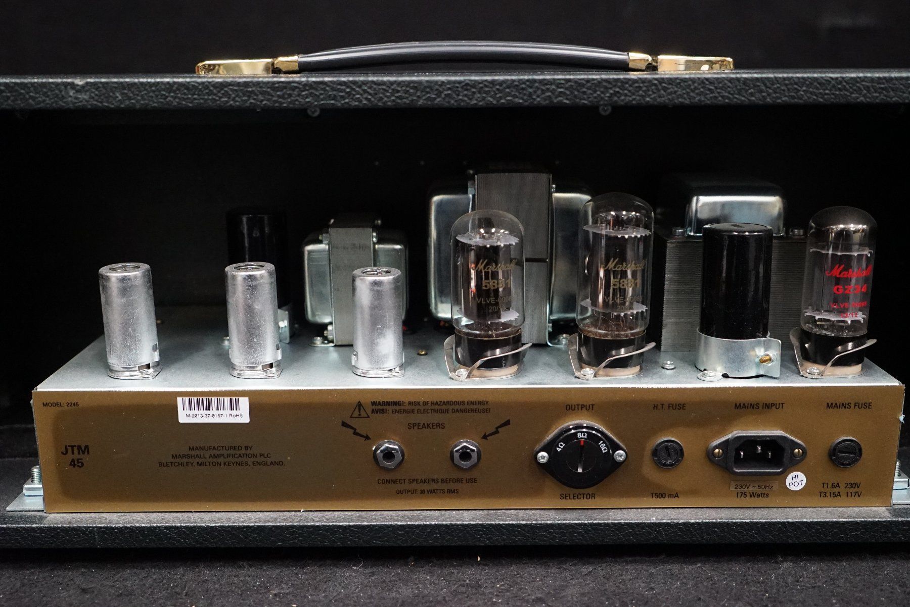 Marshall Amplificatori: Marshall 2245 JTM45 Head 30W mit Hülle – Usato da Ortschwaben venduto da Musictrade 7