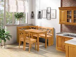 Eckbank + Tisch und 2 Stühle Eckbankgruppe Esstischgruppe