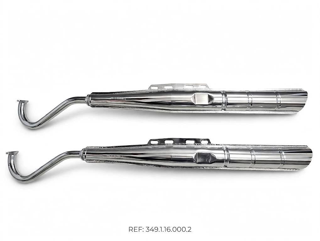 Sistemi di scarico: NOS Chrom Auspuff Mofa Töffli NEU – Nuovo e nell'imballaggio originale da Winterthur venduto da DtR77