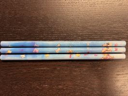 Vintage Diddl Bleistifte blau Ackaturbo und Diddl
