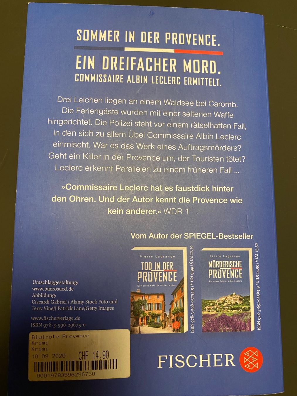 Bücher: Blutrote Provence - Albin Leclerc Krimi – Gebraucht aus Stadel b. Niederglatt von sandart 1