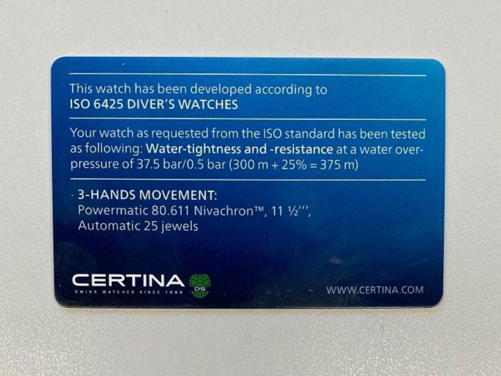 Certina Orologi: CERTINA Certificate – Nuovo (secondo la descrizione) da St. Gallen venduto da galluswatches 1