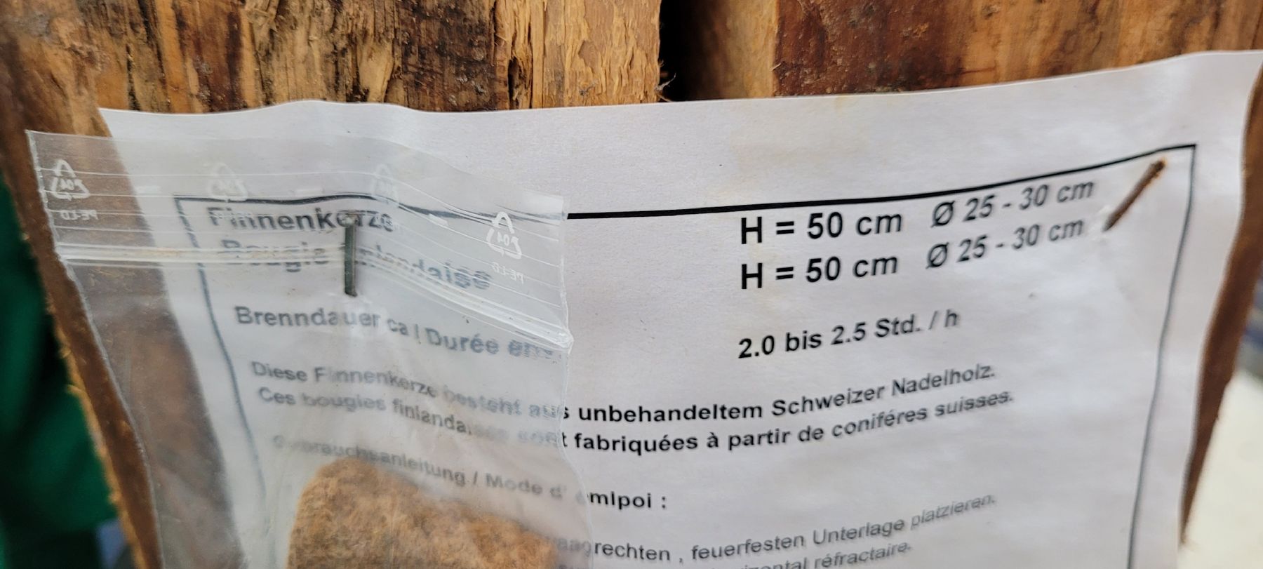 Holzartikel: Finnenkerze – Neu und originalverpackt aus Mönchaltorf von Joka013 3